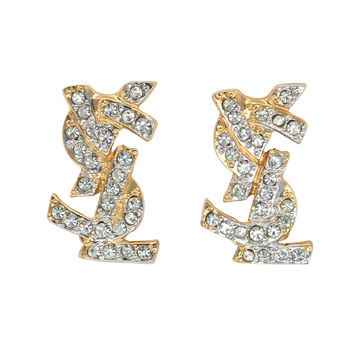 Very Rare YSL Diamante Logo Earrings