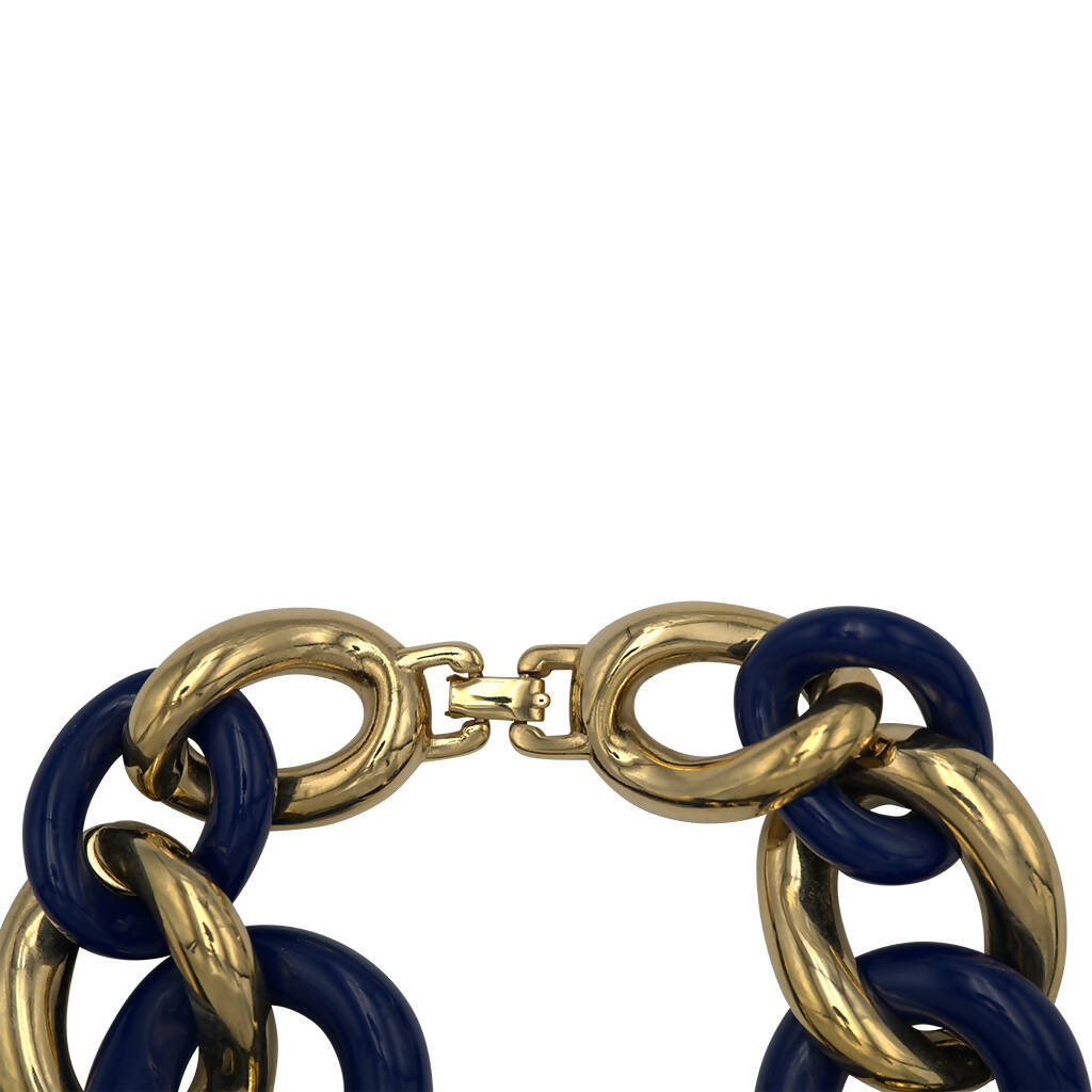 Givenchy Navy Chunky Chain Necklace